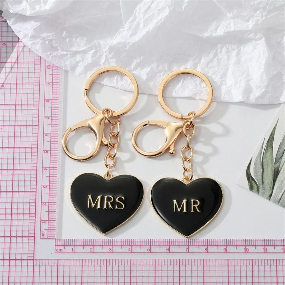 Mr. and Mrs. Heart Key Chain